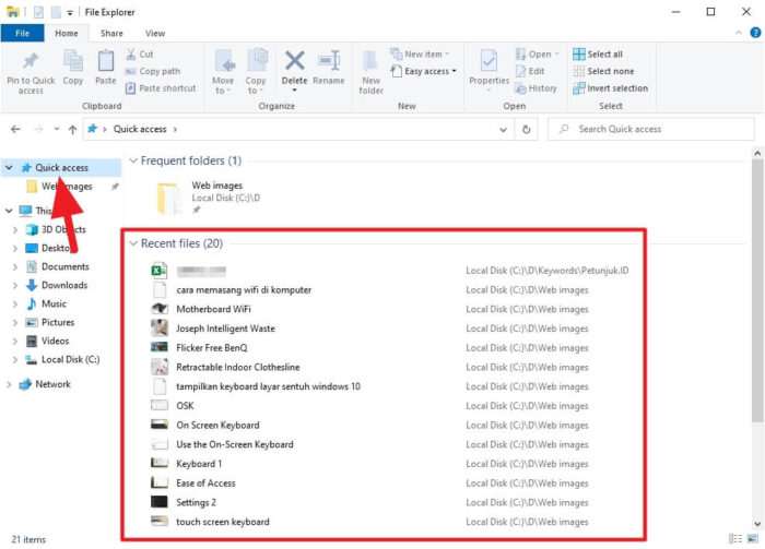 Recent files 3 Cara Melihat File yang Pernah Dibuka di Komputer 3 Recent files