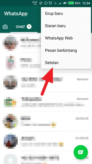 Setelan 1 Cara Perbesar Ukuran Huruf di WhatsApp 1 Setelan 1