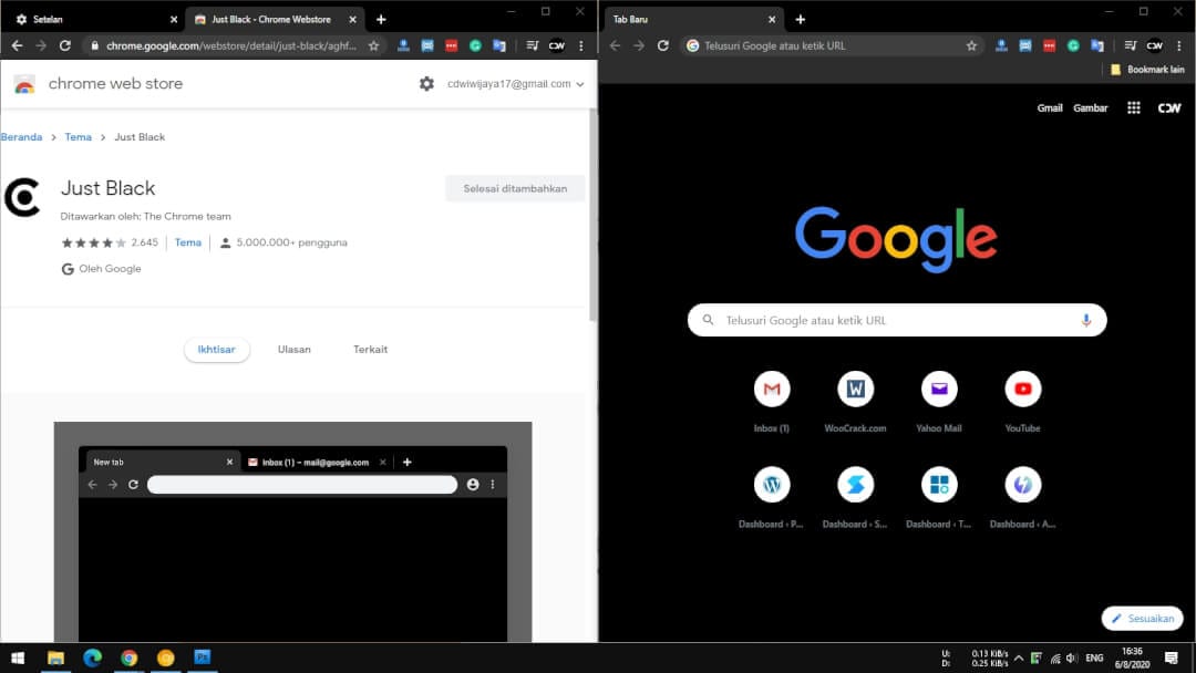 Google chrome черный