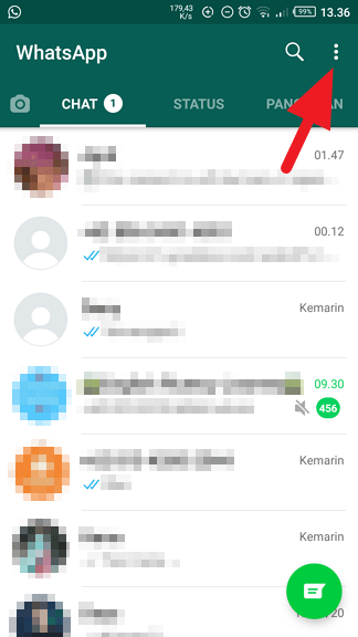 Menu WhatsApp Cara Mengetahui Akun Gmail yang Terdaftar di WhatsApp 3 Menu WhatsApp