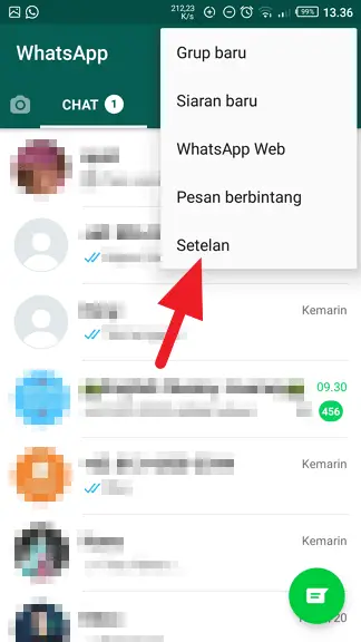 Setelan Cara Mengetahui Akun Gmail yang Terdaftar di WhatsApp 2 Setelan