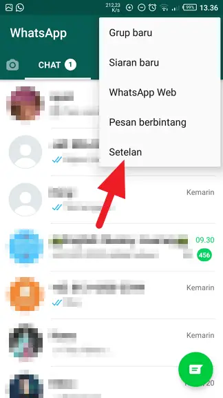 Setelan Cara Mengetahui Akun Gmail yang Terdaftar di WhatsApp 4 Setelan