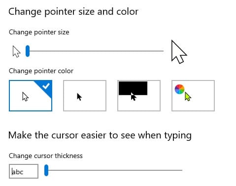 Change pointer color Cara Mudah Mengganti Kursor di Windows 10 6 Change pointer color
