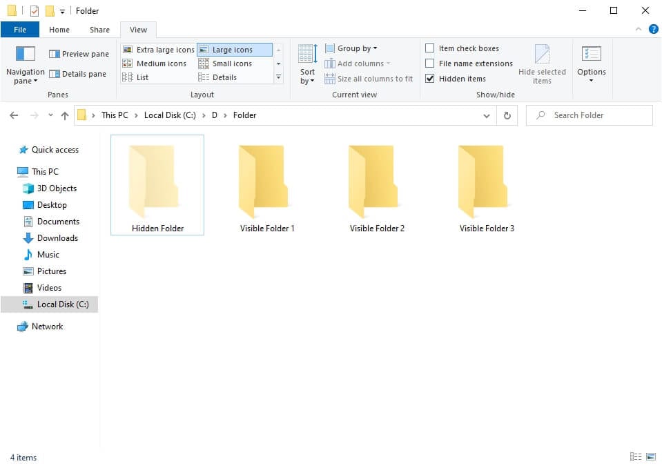 HIdden folder visible Cara Mudah Menyembunyikan Folder di Windows 7 HIdden folder visible