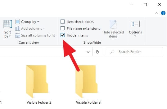 Hidden items Cara Mudah Menyembunyikan Folder di Windows 6 Hidden items