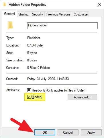 Hidden Cara Mudah Menyembunyikan Folder di Windows 3 Hidden
