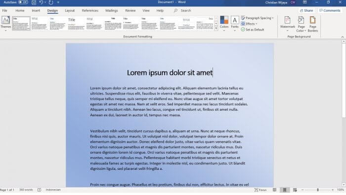Microsoft Word Gradient Cara Mengganti Warna Background Kertas di Microsoft Word 12 Microsoft Word Gradient