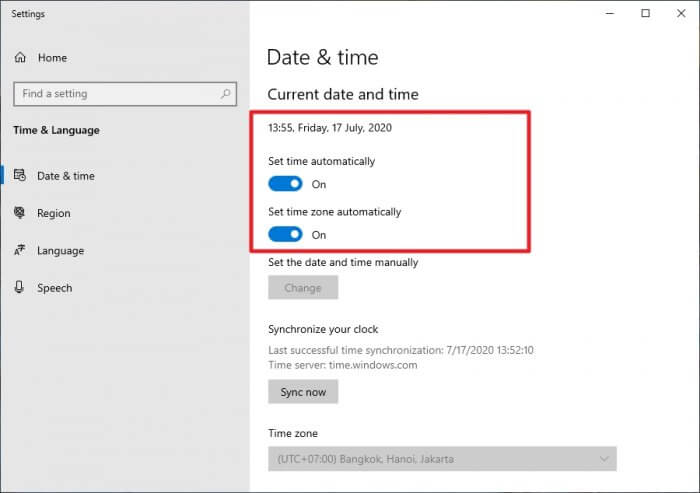 Set time automatically 3 Cara Perbaiki Jam dan Tanggal yang Selalu Salah di Windows 10 1 Set time automatically