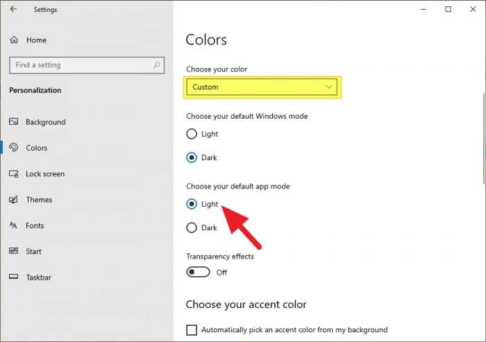 Custom Light Cara Aktifkan Mode Gelap di Windows 10 6 Custom Light