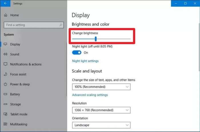 Cara Mengatur Brightness Kecerahan Layar Laptop Windows 10 Afif Sharing