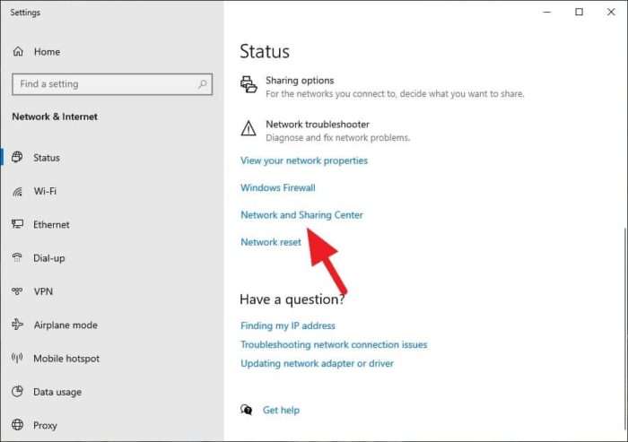 Network and sharing center Cara Melihat Password WiFi yang Terhubung di PC/Laptop 4 Network and sharing center