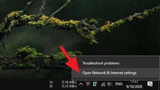 Open network settings Cara Melihat Password WiFi yang Terhubung di PC/Laptop 3 Open network settings