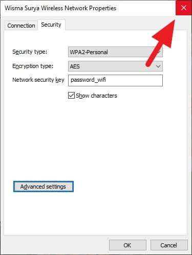 close Cara Melihat Password WiFi yang Terhubung di PC/Laptop 9 close