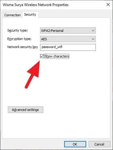 show characters Cara Melihat Password WiFi yang Terhubung di PC/Laptop 8 show characters