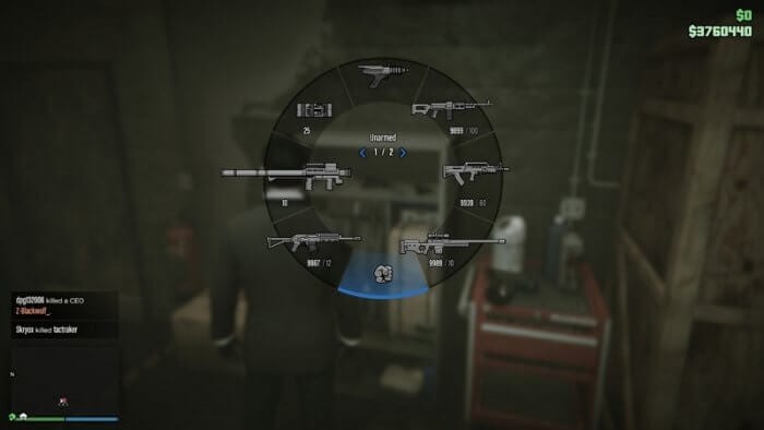 Custom weapons wheel Cara 'Membuang' Senjata di GTA V Online 13 Custom weapons wheel
