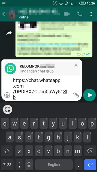 Kirim tautan Cara Membuat Link Undangan Grup WhatsApp 4 Kirim tautan