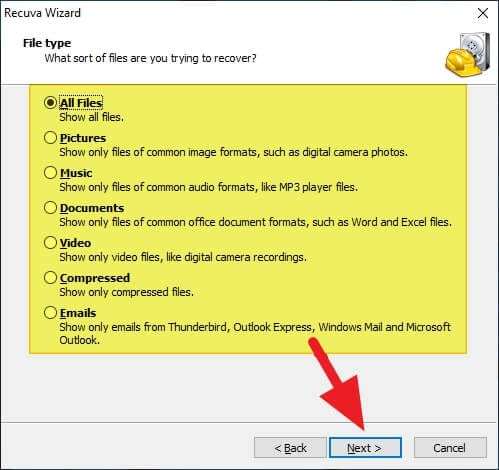 File type 1 Cara Menggunakan Recuva untuk Mengembalikan File yang Terhapus 4 File type 1