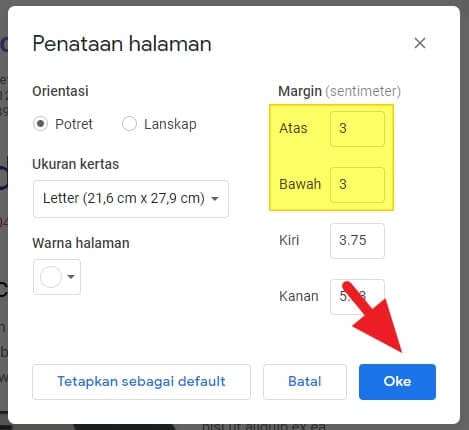 Cara Ubah Margin Kertas di Google Docs 6 Margin atas bawah Cara Ubah Margin Kertas di Google Docs 6 Margin atas bawah
