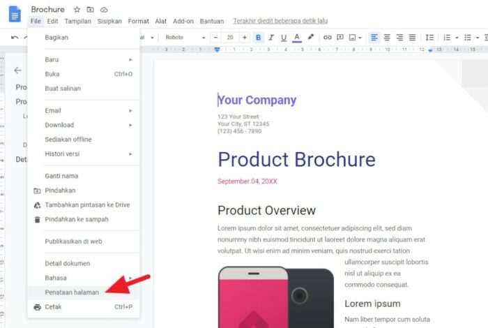Cara Ubah Margin Kertas di Google Docs 5 Penataan halaman Cara Ubah Margin Kertas di Google Docs 5 Penataan halaman