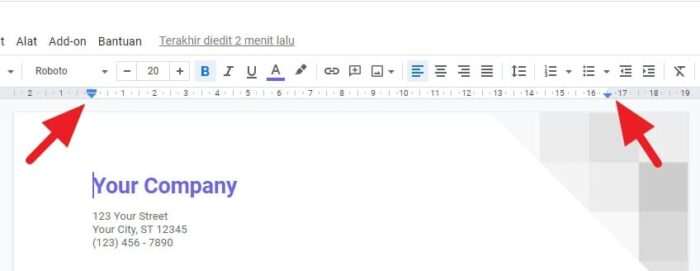 Cara Ubah Margin Kertas di Google Docs 2 Slider Google Docs Cara Ubah Margin Kertas di Google Docs 2 Slider Google Docs