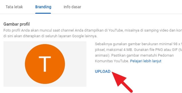 Upload Cara Ganti Foto Profil Channel Youtube Kamu 8 Upload
