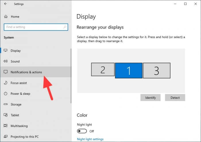 Notifications and actions Cara Menghilangkan Notifikasi Mengganggu di Windows 10 3 Notifications and actions
