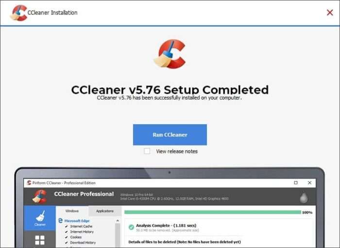 Run CCleaner 3 Cara Membersihkan Cache di PC/Laptop Agar Lebih Cepat 11 Run CCleaner