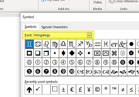 Wingdings Cara Mudah Membuat Ceklis (✓) di Microsoft Word 2 Wingdings
