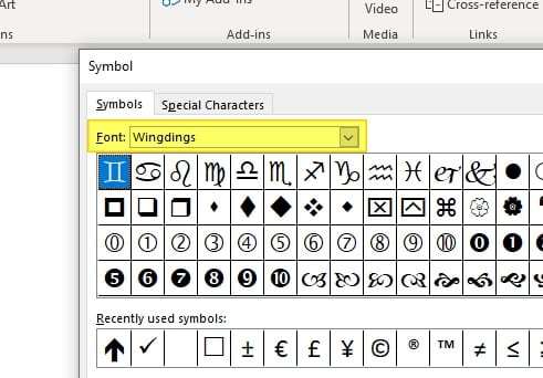 Wingdings Cara Mudah Membuat Ceklis (✓) di Microsoft Word 4 Wingdings