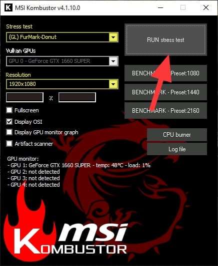 run stress test Cara Mudah Overclock GPU Agar Performa Game Lebih Lancar 4 run stress test