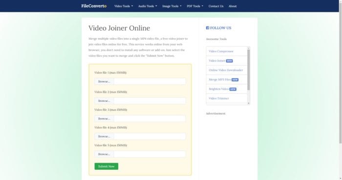 FileConverto 3 Cara Menggabungkan Video Online Gratis Tanpa Watermark 9 FileConverto