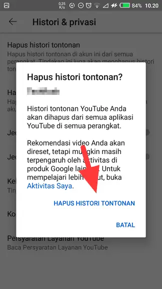 Hapus Histori Tontonan 1 Cara Menghapus Histori Tontonan di Youtube dengan Instan 5 Hapus Histori Tontonan 1