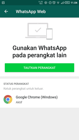 status perangkat Cara Melihat QR Code WhatsApp Agar Bisa Login di Web 6 status perangkat