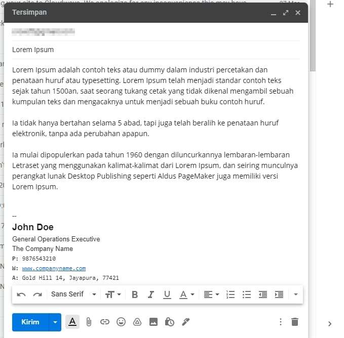 Cara Mudah Membuat Signature Pada Akhir Email di Gmail