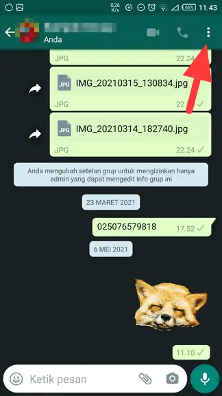 chat menu Cara Ganti Wallpaper Chat WhatsApp dengan Foto Sendiri 9 chat menu