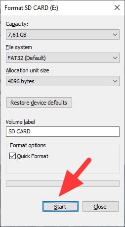 start format 2+1 Cara Format Kartu SD Langsung di HP Android Kamu 16 start format