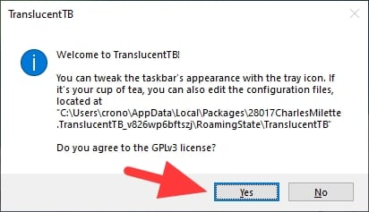 yes 1 2 Cara Membuat Menu Taskbar Transparan di Windows 10 9 yes 1