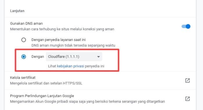 dengan cloudflare Cara Buka Situs yang Diblokir Di Google Chrome Tanpa VPN! 3 dengan cloudflare