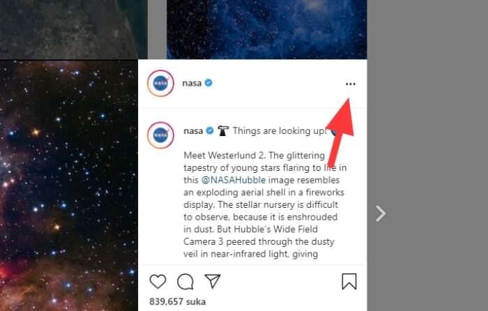 menu postingan Cara Menampilkan Postingan Instagram di Halaman Website 4 menu postingan