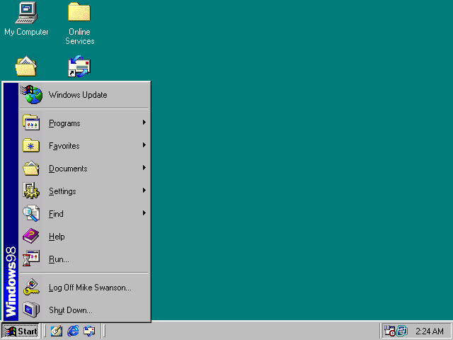 Windows 98 Cara Mengetahui Windows Apa yang PC/Laptop Kamu Pakai 10 Windows 98