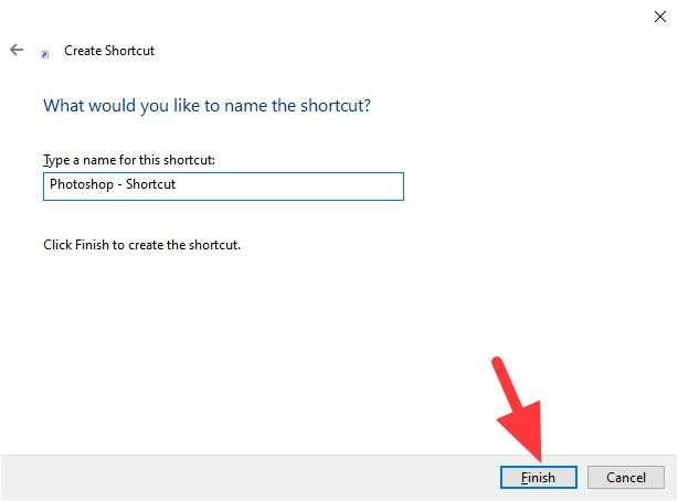 finish 3 5 Cara Membuat Shortcut Aplikasi/Folder di Desktop Windows 10 15 finish 3