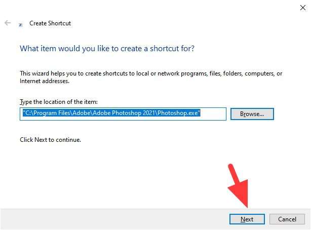 next 3 5 Cara Membuat Shortcut Aplikasi/Folder di Desktop Windows 10 14 next 3