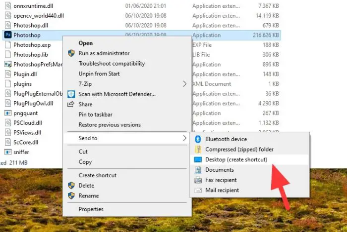 send to desktop 5 Cara Membuat Shortcut Aplikasi/Folder di Desktop Windows 10 1 send to desktop