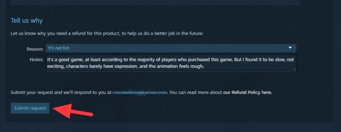 submit request Cara Refund Game yang Dibeli di Steam Beserta Saldonya 6 submit request