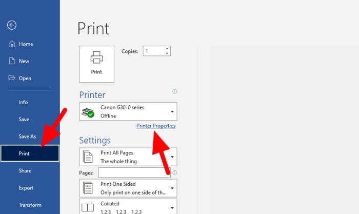 printer properties Cara Print Dokumen Berwarna Agar Hasilnya Hitam-Putih 3 printer properties