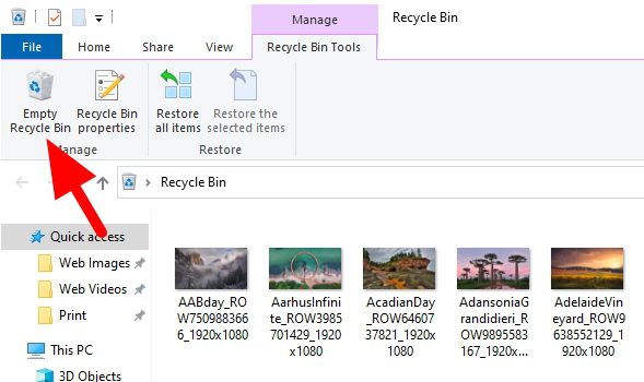 empty recycle bin 6 Cara Membuat Local Disk (C:) Tidak Penuh & Lebih Lega 4 empty recycle bin