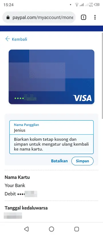 beri nama kartu jenius Cara Hubungkan Kartu Jenius ke Akun PayPal Untuk Transaksi 17 beri nama kartu jenius
