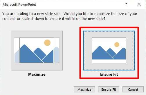 ensure fit 1 Cara Mengubah Ukuran Slide PowerPoint dalam 45 Detik 9 ensure fit 1