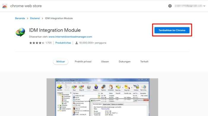tambahkan ke chrome 1 Cara Menambah Ekstensi IDM di Chrome Agar Bisa Download 4 tambahkan ke chrome 1