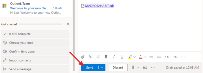 send outlook 3 Cara Mengirim File Besar Lewat Email dengan Mudah 14 send outlook